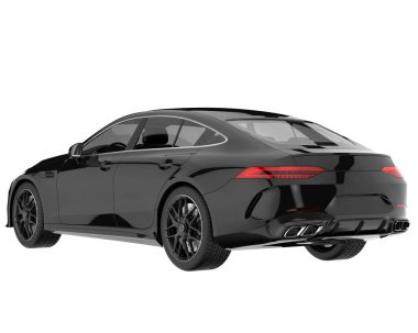 Modern car isolated on white background. 3d rendering - illustration