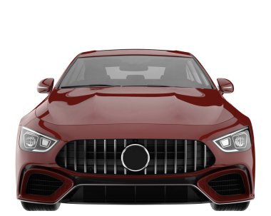 Modern car isolated on white background. 3d rendering - illustration