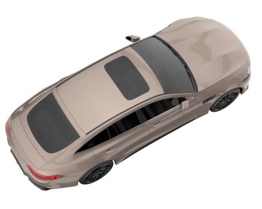 Modern car isolated on white background. 3d rendering - illustration