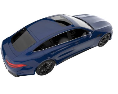 Modern car isolated on white background. 3d rendering - illustration