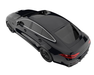 Modern car isolated on white background. 3d rendering - illustration