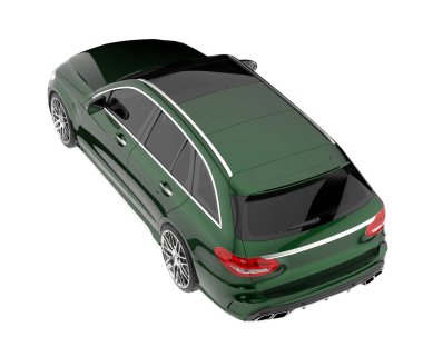 Modern car isolated on white background. 3d rendering - illustration
