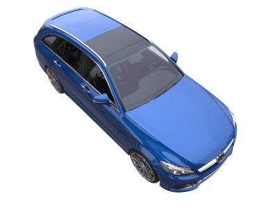 Modern car isolated on white background. 3d rendering - illustration