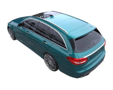 Modern car isolated on white background. 3d rendering - illustration