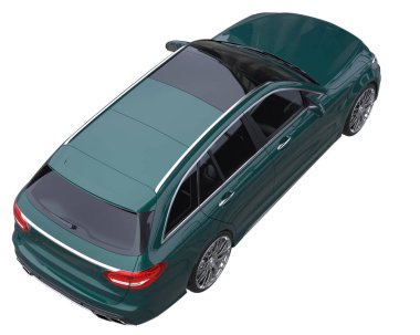 Modern car isolated on white background. 3d rendering - illustration