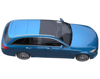 Modern car isolated on white background. 3d rendering - illustration