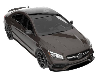 Modern car isolated on white background. 3d rendering - illustration