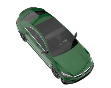 Modern car isolated on white background. 3d rendering - illustration