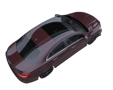 Modern car isolated on white background. 3d rendering - illustration