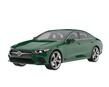 Modern car isolated on white background. 3d rendering - illustration