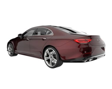 Modern car isolated on white background. 3d rendering - illustration