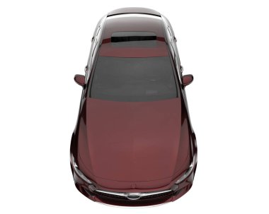 Modern car isolated on white background. 3d rendering - illustration