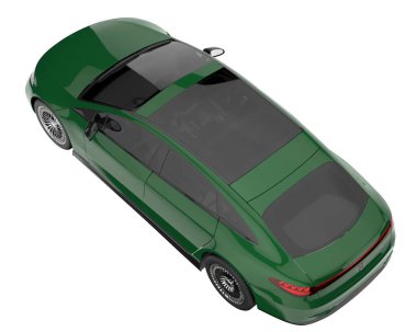 Modern car isolated on white background. 3d rendering - illustration