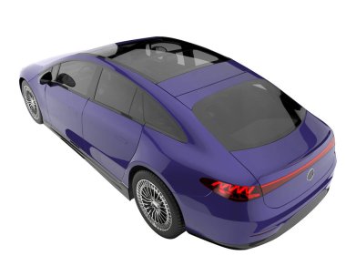 Modern car isolated on white background. 3d rendering - illustration