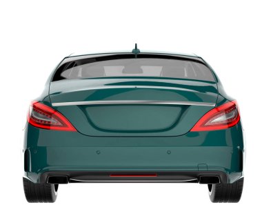 Modern car isolated on white background. 3d rendering - illustration