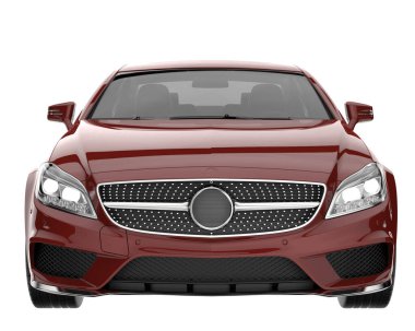 Modern car isolated on white background. 3d rendering - illustration