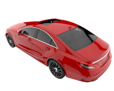 Modern car isolated on white background. 3d rendering - illustration