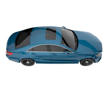 Modern car isolated on white background. 3d rendering - illustration