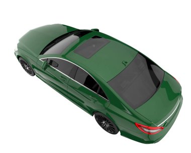 Modern car isolated on white background. 3d rendering - illustration
