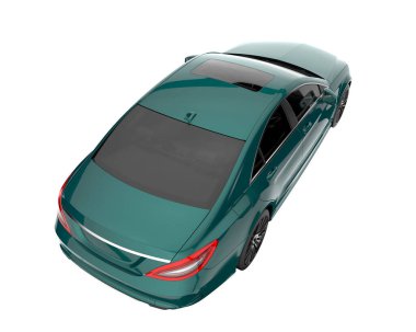 Modern car isolated on white background. 3d rendering - illustration