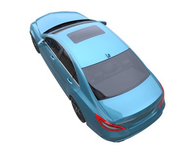 Modern car isolated on white background. 3d rendering - illustration