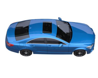 Modern car isolated on white background. 3d rendering - illustration