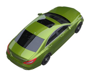 Modern car isolated on white background. 3d rendering - illustration
