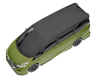 Modern car isolated on white background. 3d rendering - illustration