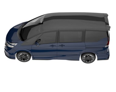 Modern car isolated on white background. 3d rendering - illustration