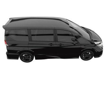 Modern car isolated on white background. 3d rendering - illustration