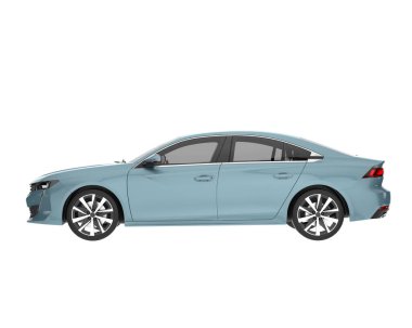 Modern car isolated on white background. 3d rendering - illustration