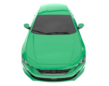 Modern car isolated on white background. 3d rendering - illustration