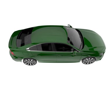 Modern car isolated on white background. 3d rendering - illustration