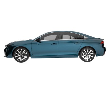Modern car isolated on white background. 3d rendering - illustration