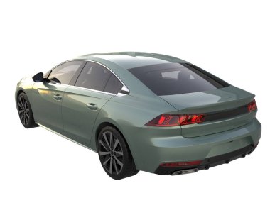 Modern car isolated on white background. 3d rendering - illustration