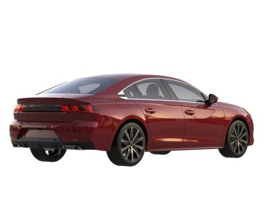 Modern car isolated on white background. 3d rendering - illustration