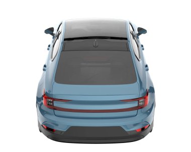 Modern car isolated on white background. 3d rendering - illustration