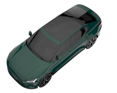 Modern car isolated on white background. 3d rendering - illustration