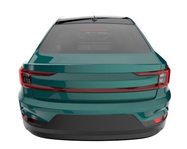 Modern car isolated on white background. 3d rendering - illustration