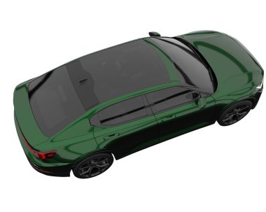 Modern car isolated on white background. 3d rendering - illustration