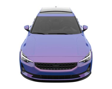 Modern car isolated on white background. 3d rendering - illustration