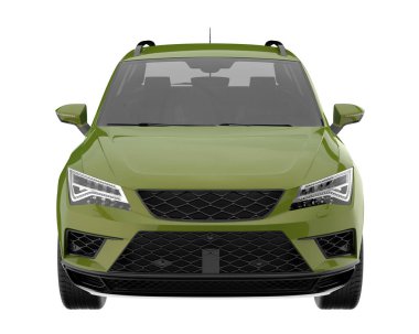 Modern car isolated on white background. 3d rendering - illustration