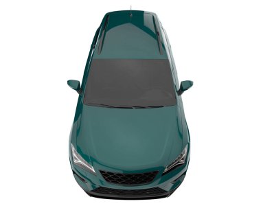 Modern car isolated on white background. 3d rendering - illustration