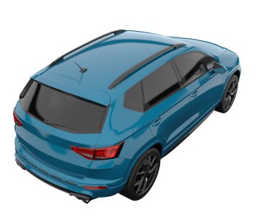 Modern car isolated on white background. 3d rendering - illustration