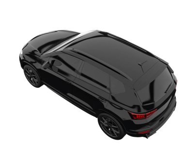 Modern car isolated on white background. 3d rendering - illustration