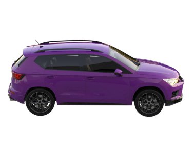 Modern car isolated on white background. 3d rendering - illustration