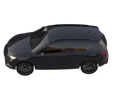 Modern car isolated on white background. 3d rendering - illustration