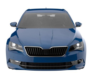 Modern car isolated on white background. 3d rendering - illustration