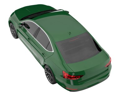 Modern car isolated on white background. 3d rendering - illustration