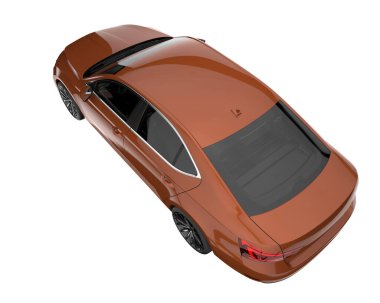 Modern car isolated on white background. 3d rendering - illustration